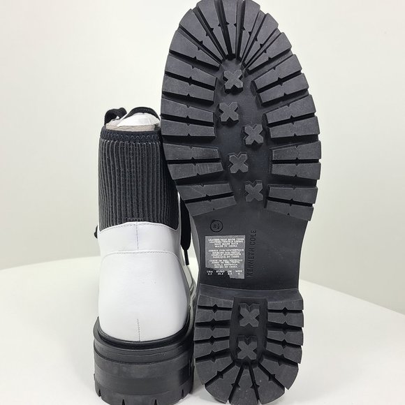 New Kenneth Cole Rhode WaterProof Leather Lace-Up Boots - Picture 7 of 10